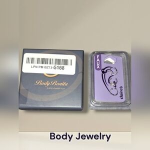 Nose rings and Faux Ear stud Cuffs Body Bonita and Claires Gold and Silvertone